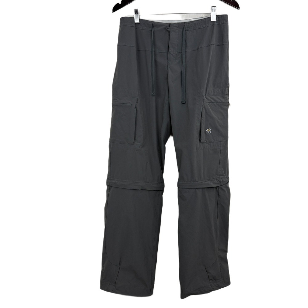 Mountain Hardwear Pants Womens 8 Gray Convertible Hiking Cargo Outdoor